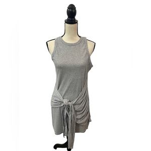 SHEIN Women’s Grey Ruched Tie Bodycon Sleeveless Dress Size XL